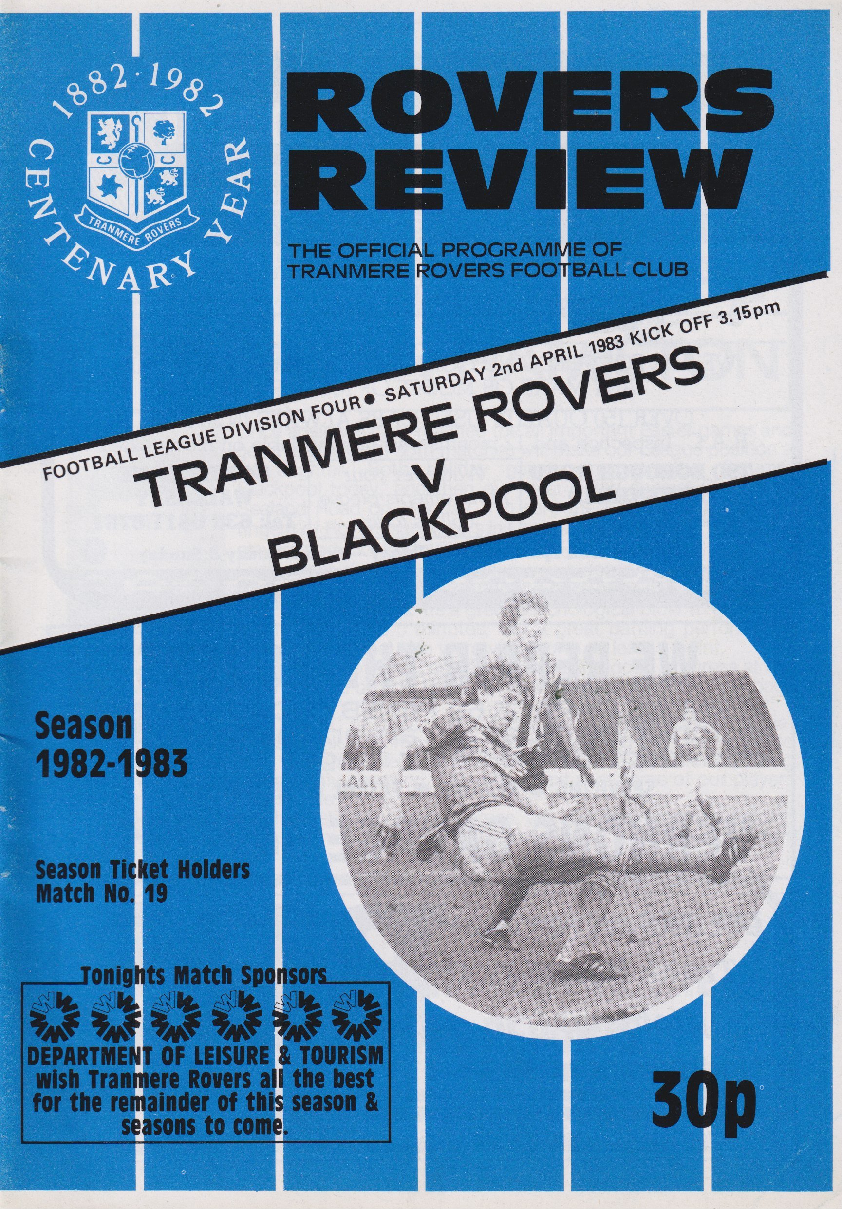 Tranmere Rovers v Blackpool match programme